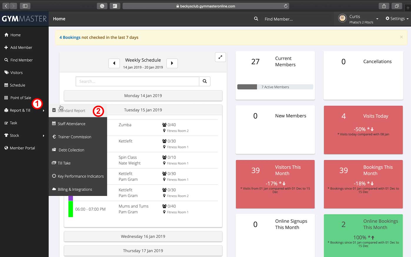 Dashboard Screenshot First steps to customise report