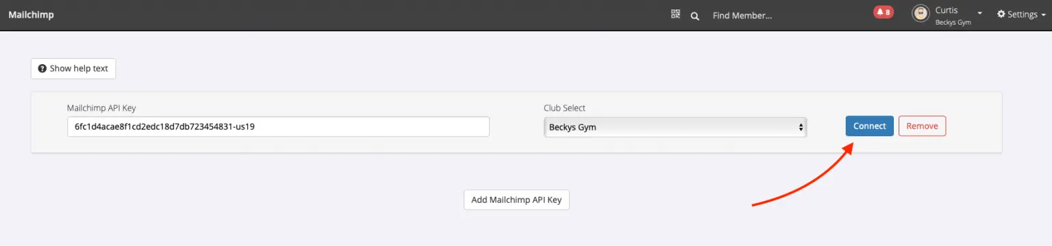 gymmaster mailchimp integration