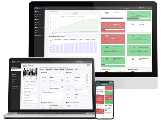 GymMaster software gym software multiple devices