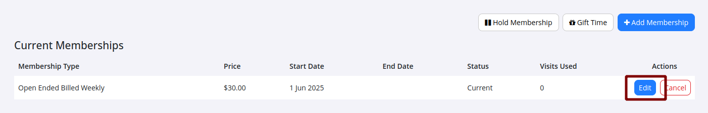 GymMaster membership billing and maintenance fee settings