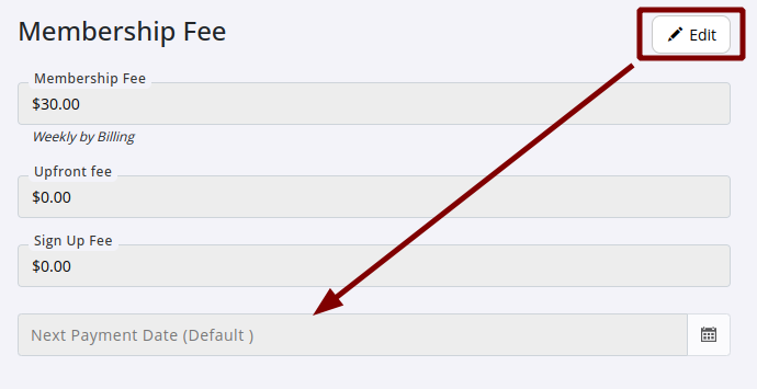 GymMaster membership billing and maintenance fee settings