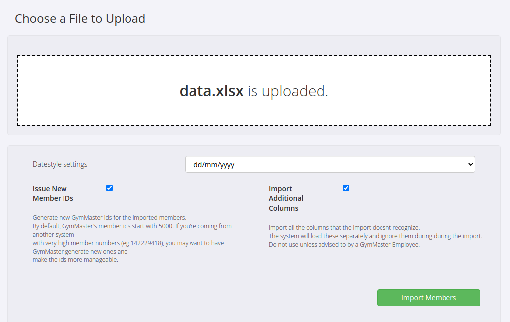  screenshot showing file has been uploaded