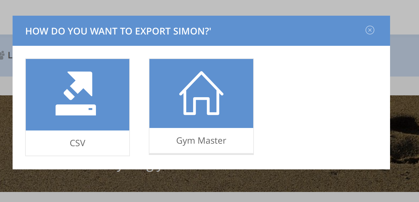 Export options