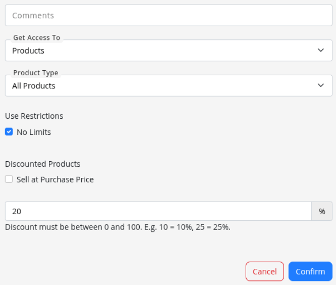 benefit access to products