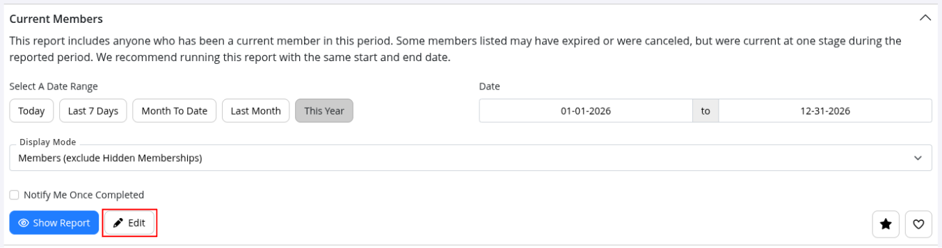 GymMaster custom report editor