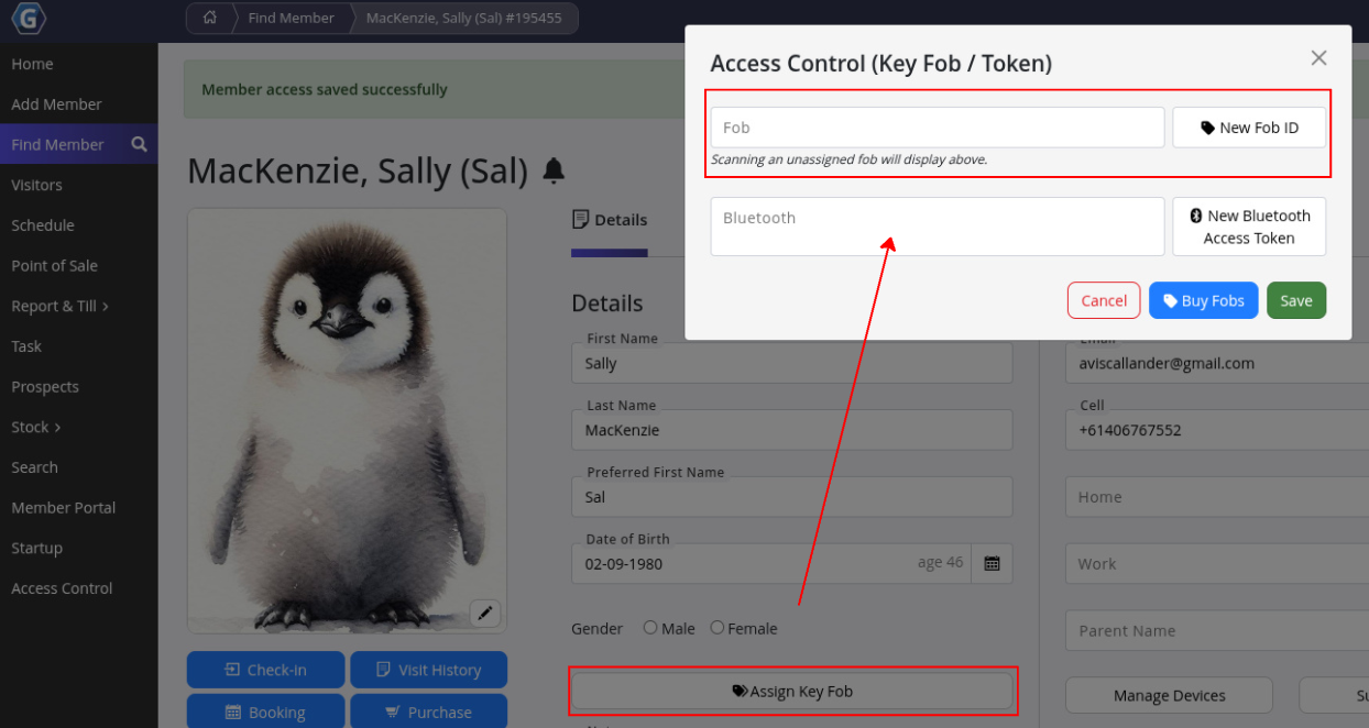 GymMaster access control configuration