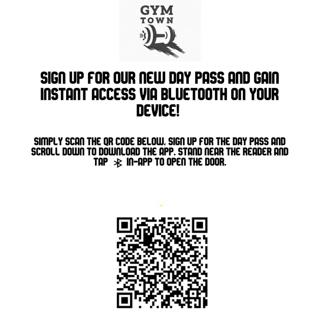 Poster showing qr code