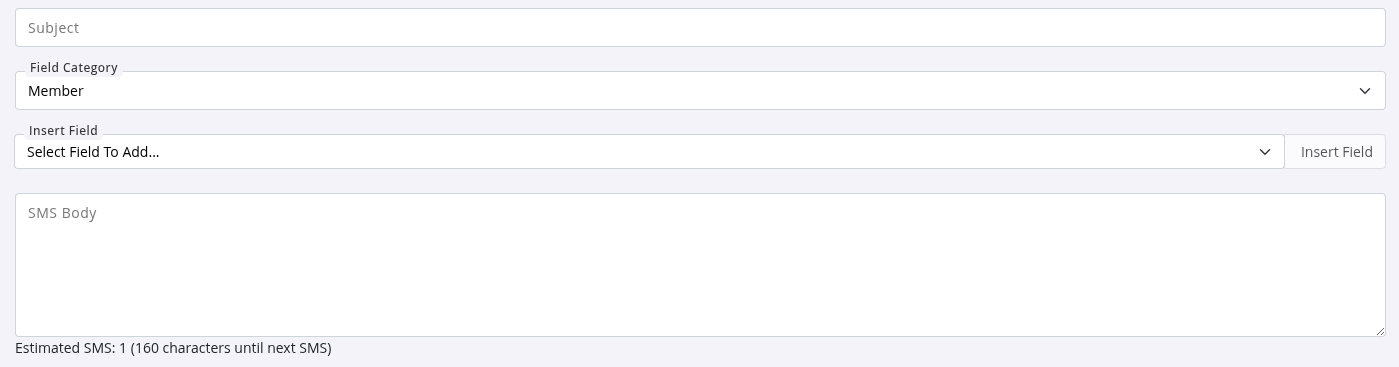 GymMaster communication template settings