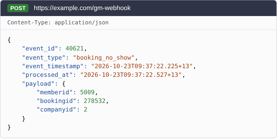 Example booking_no_show webhook