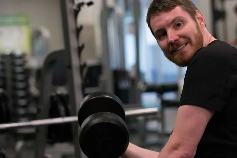 Man who attends gym regularly