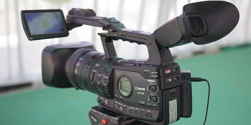 video camera in action