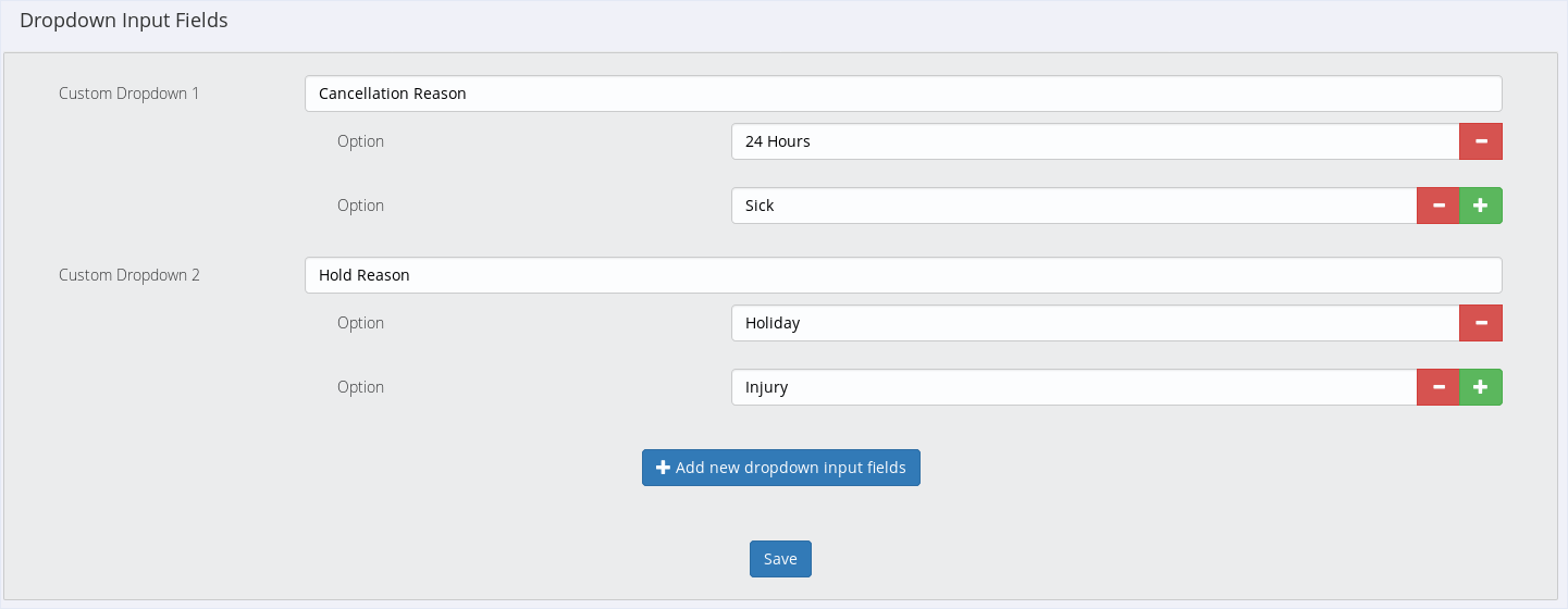 CustomDropdownInputs