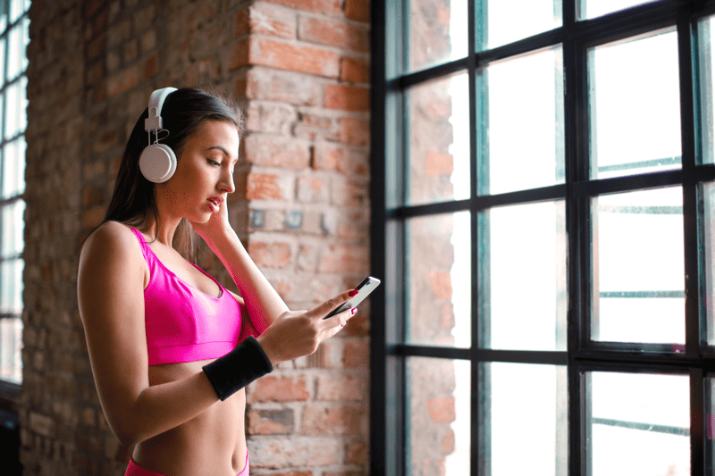 gym member doing class from home