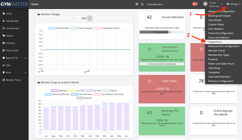 gymmaster zoom livestreaming integration step 5 within gymmaster